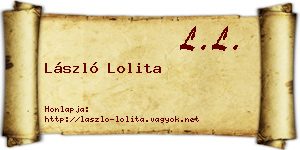 László Lolita névjegykártya
